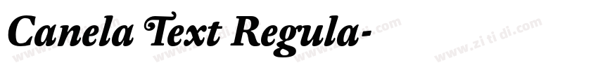 Canela Text Regula字体转换